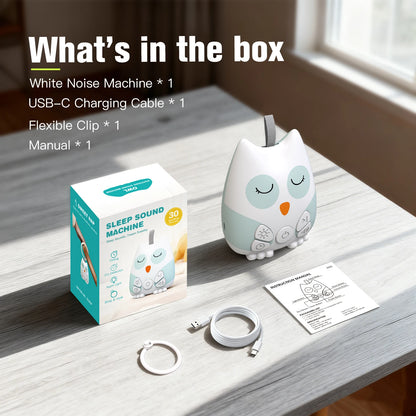 Portable White Noise Machine – Travel-Friendly Sleep Sound Machine with Smart Cry Detection