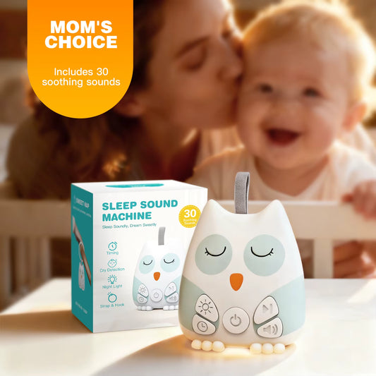 Portable White Noise Machine – Travel-Friendly Sleep Sound Machine with Smart Cry Detection